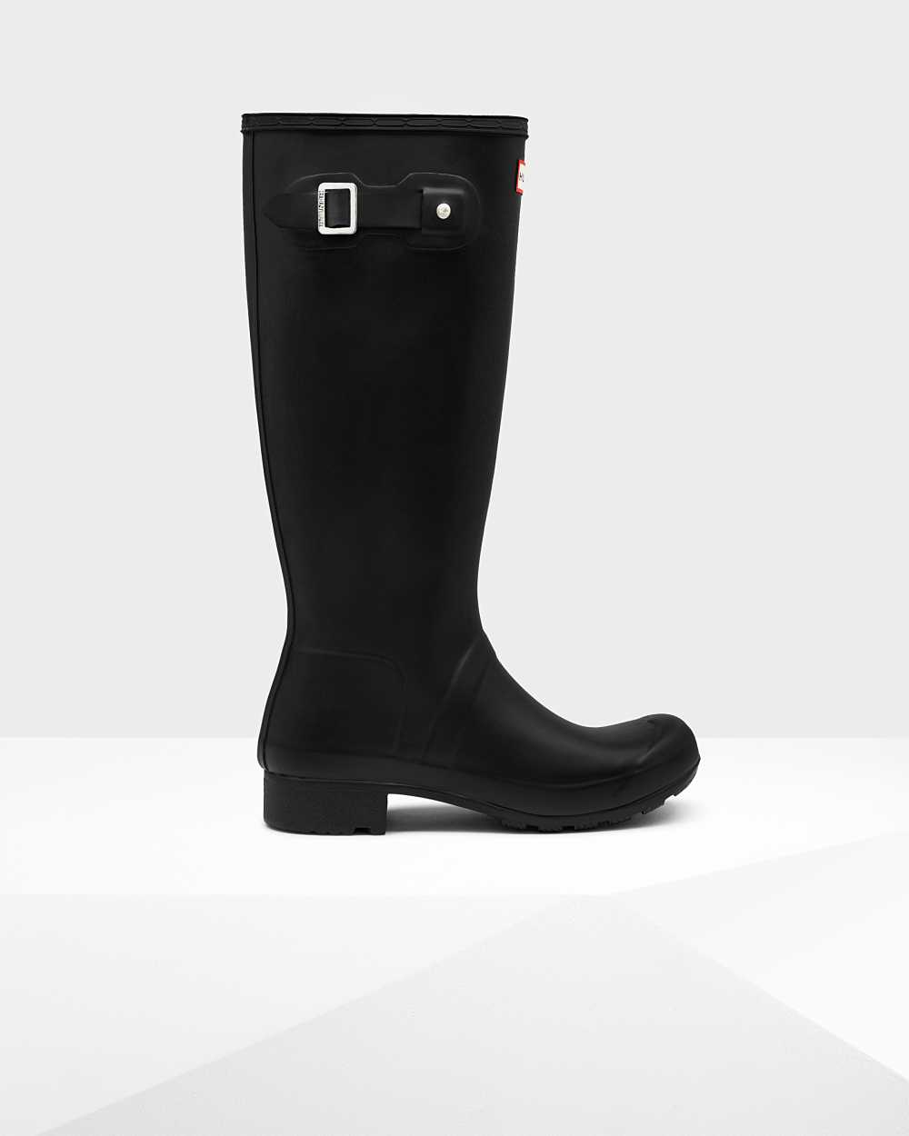 Hunter Original Tour Foldable Tall Women's Rain Boots NZ-52467P Black